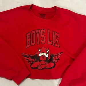Boys Lie Cropped Sweatshirt